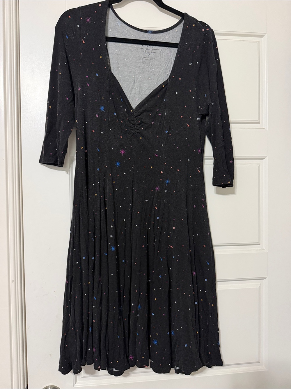 torrid Black Star & Dot V-Neck Dress with Multicolor Accents